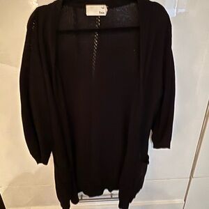 Wilfred Black Open-Front Cardigan